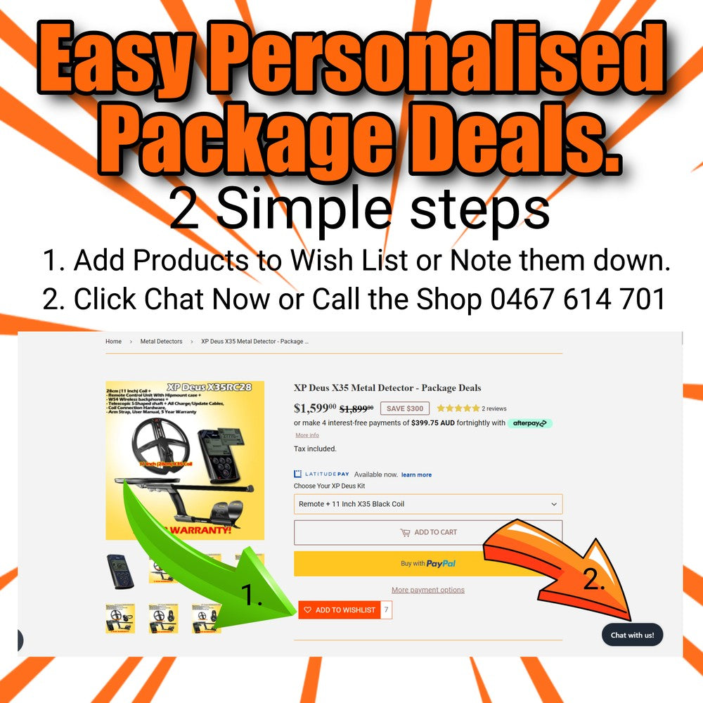 Personalised Metal Detecting and Prospecting Package deals Just for you