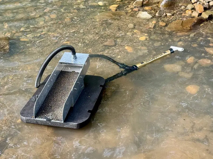 GoldBuster Patented Manual Powered, GOLD dredge you can use just about anywhere. Aussie Detectorist