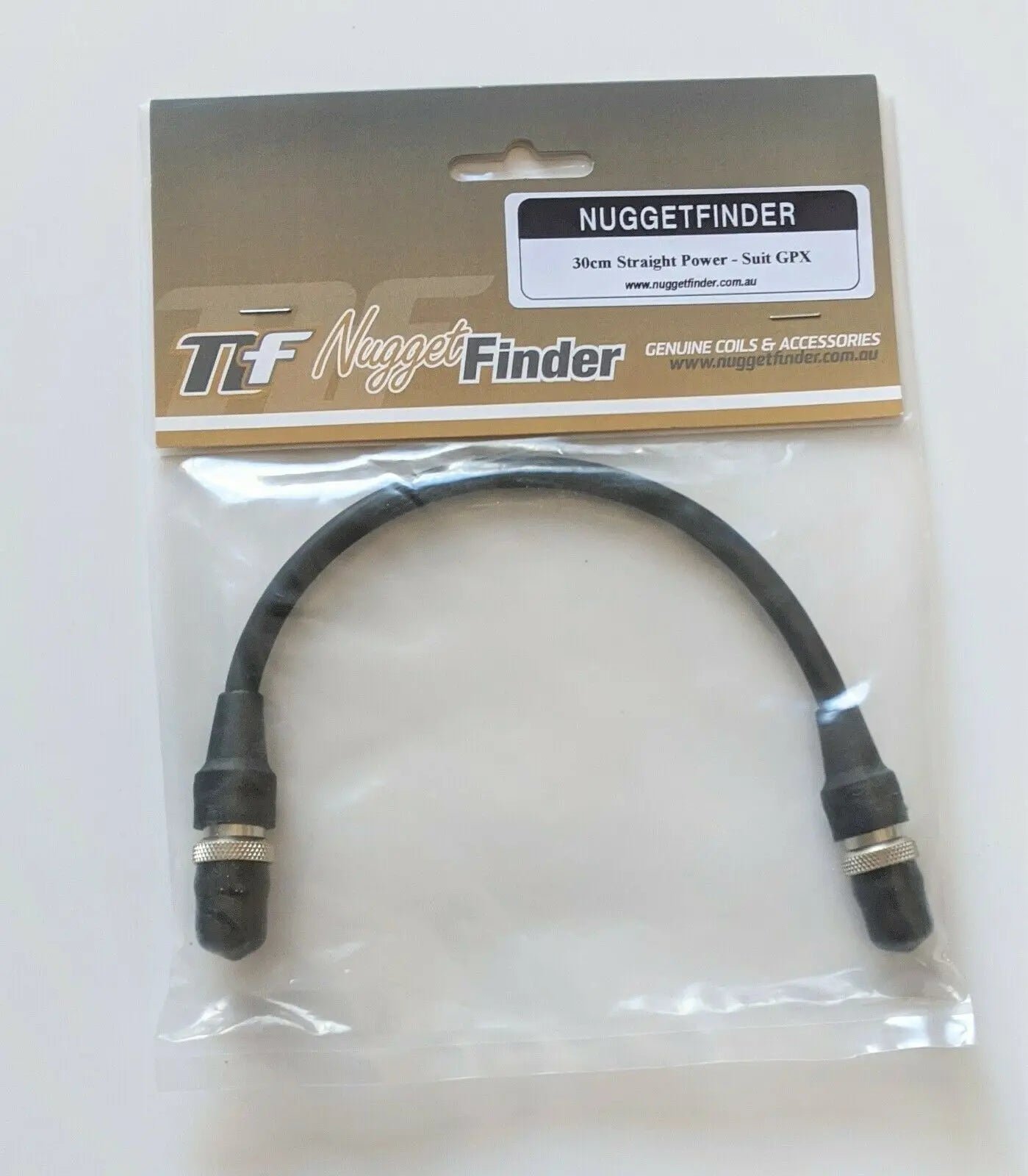 GPX Power cables Straight 30cm and 170cm lengths Nugget Finder