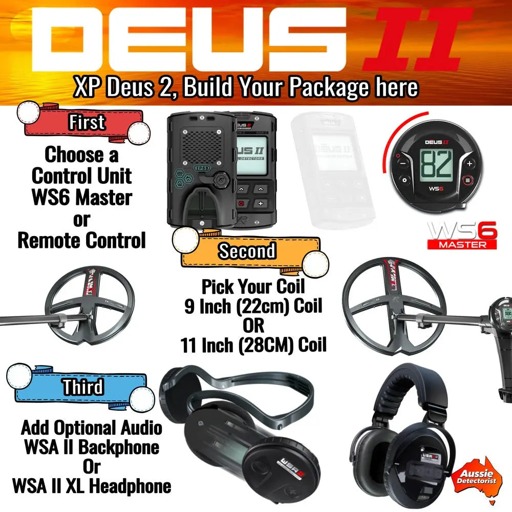 XP Deus II Fast Multi Frequency Metal Detector Build your Package XP Metal Detectors